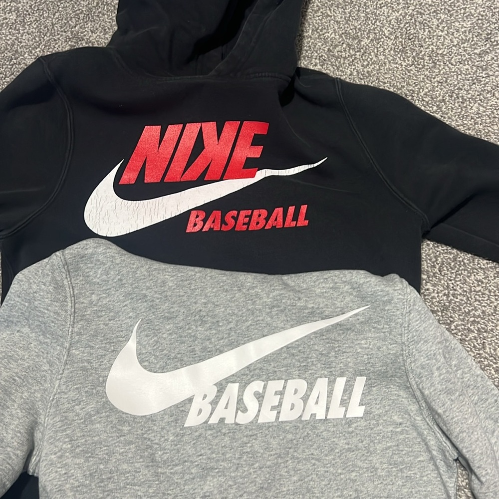 Lot of 2:  Boys Nike Baseball Hoodies